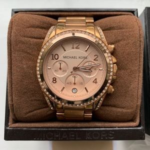 Michael Kors Pavé Rose-Gold Tone Watch